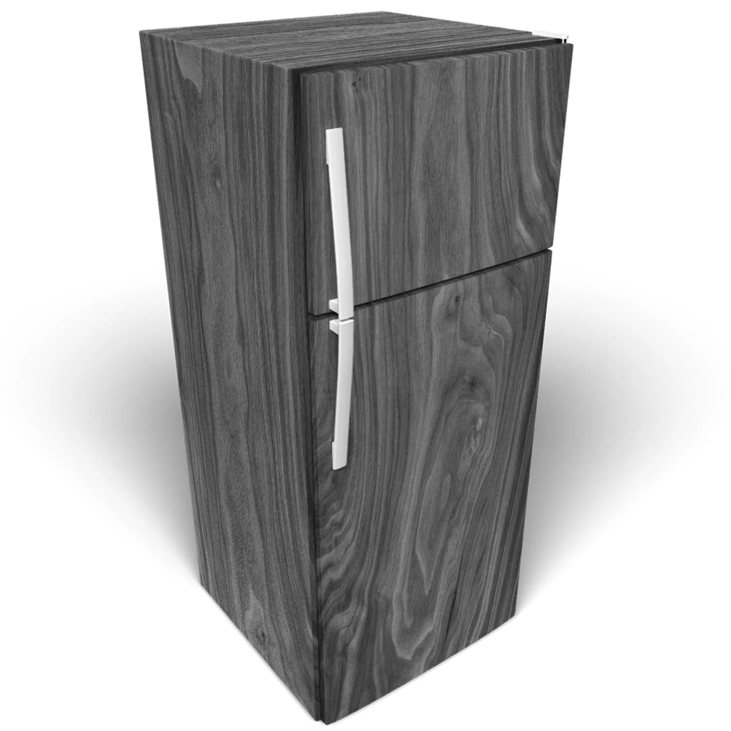 Walnut Wood Slab (Black & White) Refrigerator Wrap