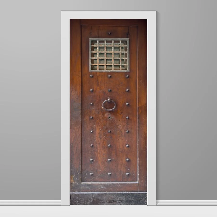 Antique Wood Door with Iron Studs Door Wrap.jpg