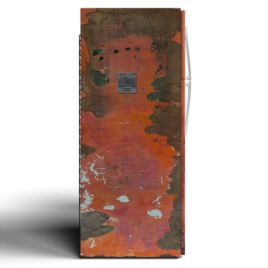 Retro Rustic Gas Pump Refrigerator Wrap Side