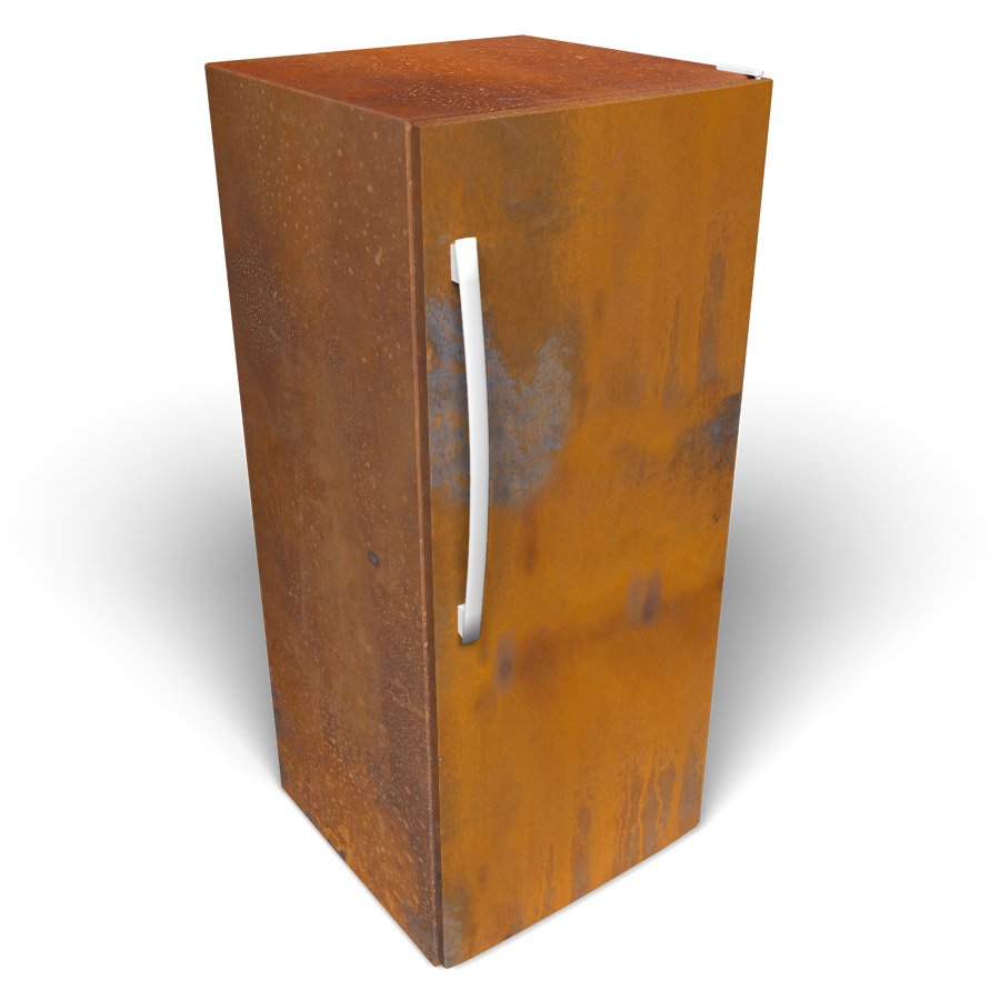 Rust Custom Printed Vinyl Solid Refrigerator Wrap