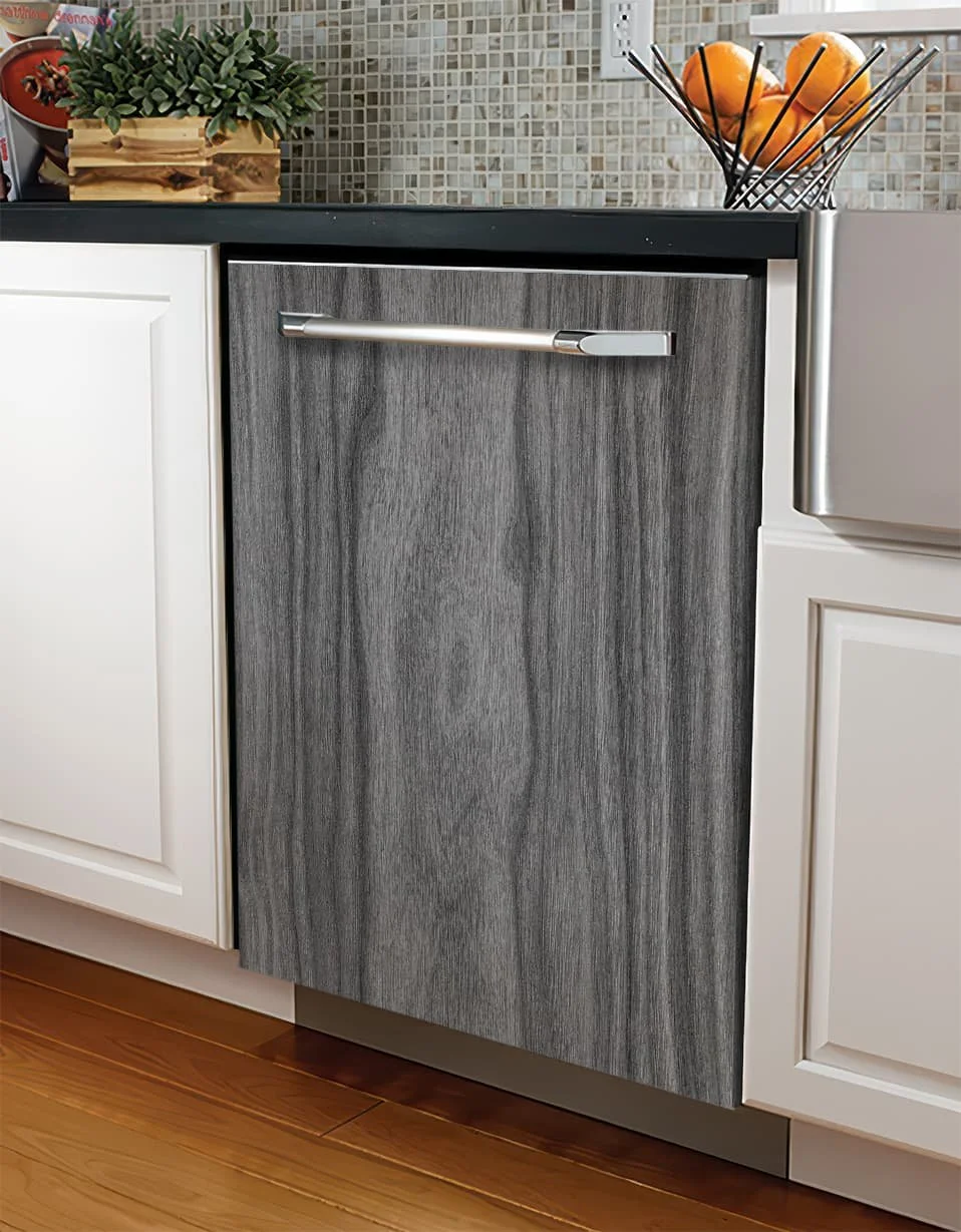 Walnut Slab (Black & White) Dishwasher Wrap