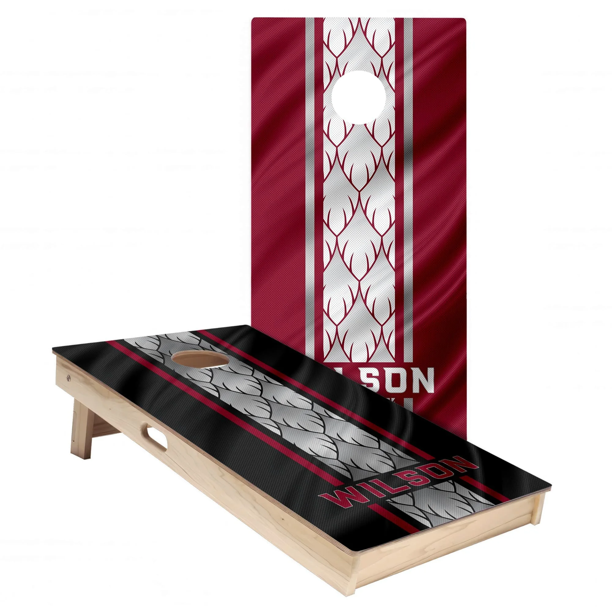 Personalized Arizona Cardinals Colors (Alternate & Home) custom jersey texture Cornhole board wrap sticker decal set