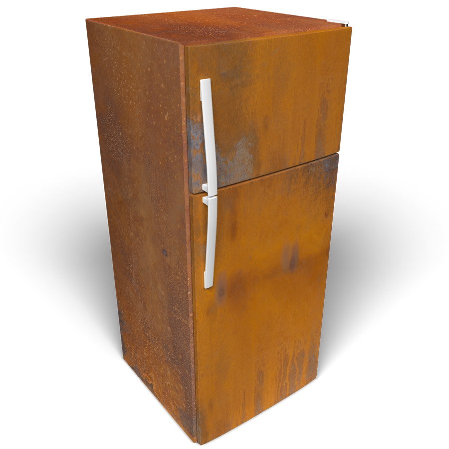 Rust Custom Printed Vinyl Stack Refrigerator Wrap