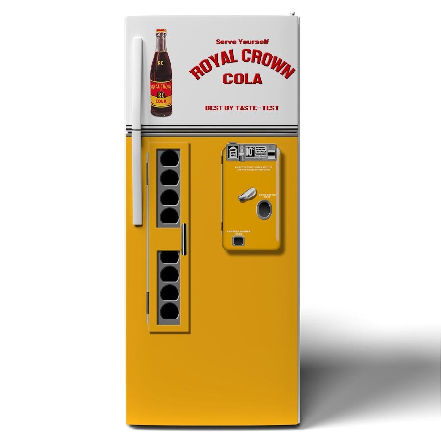 Royal Crown Retro Vending Machine Stack Refrigerator Wrap Front