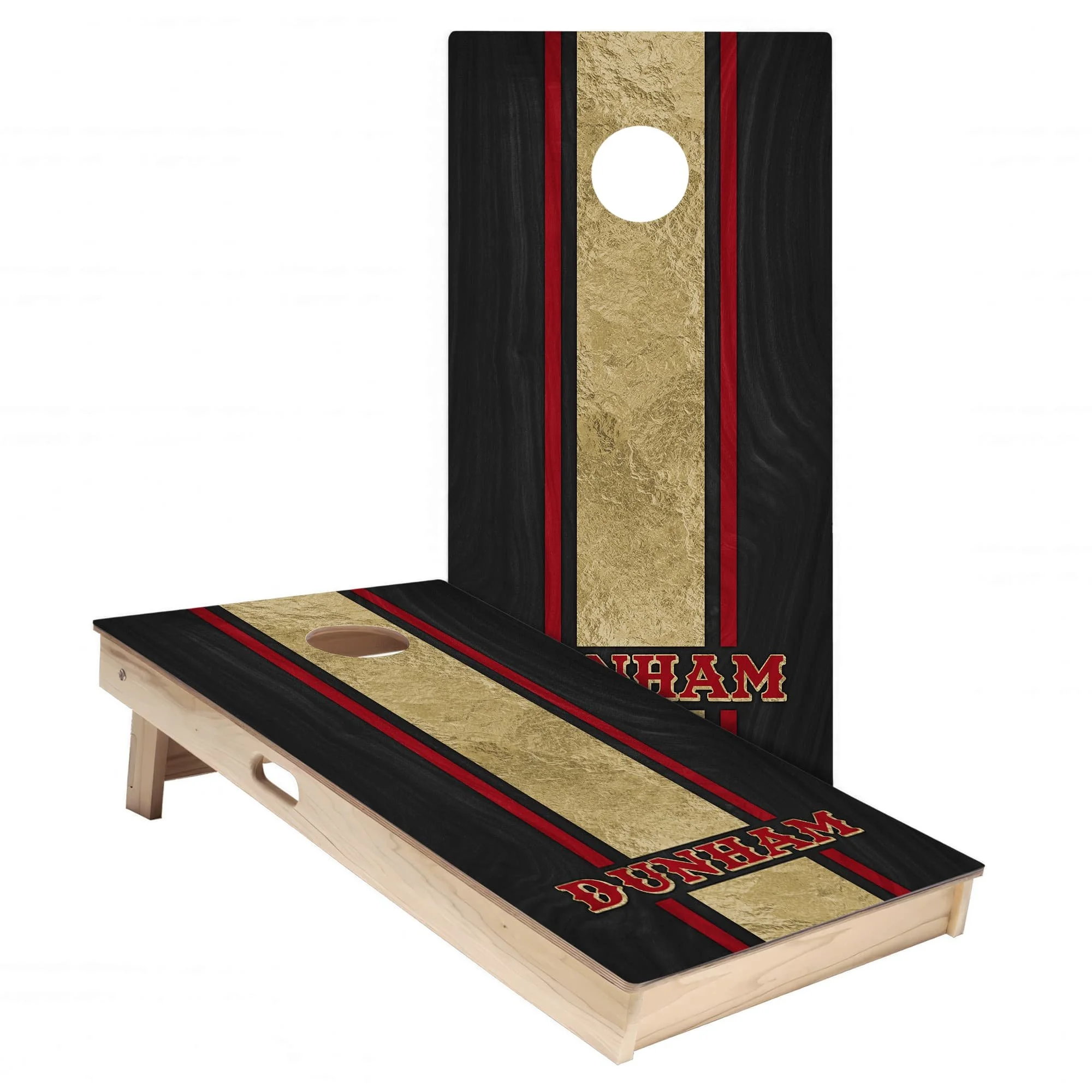 San Francisco Colors (Rival) Personalized Cornhole Board Wrap Set