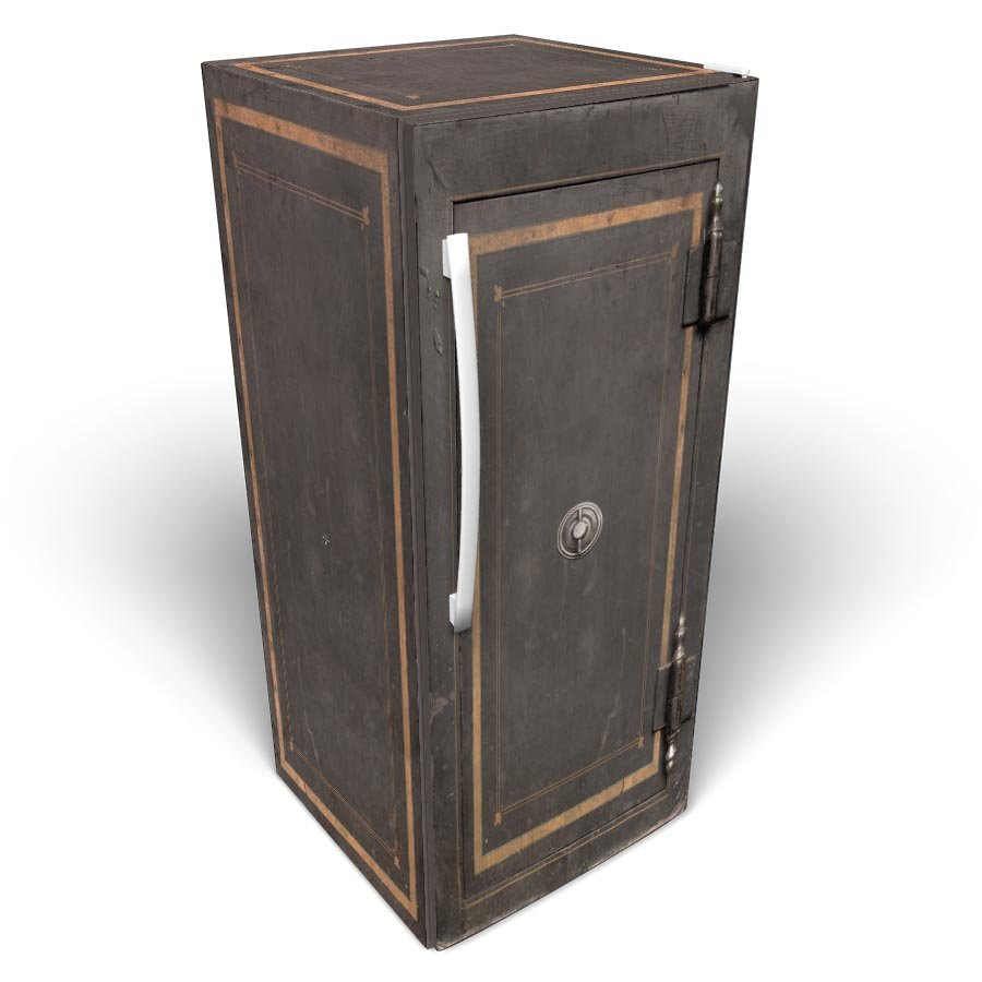 Vintage Safe Custom Printed Vinyl Solid Refrigerator Wrap