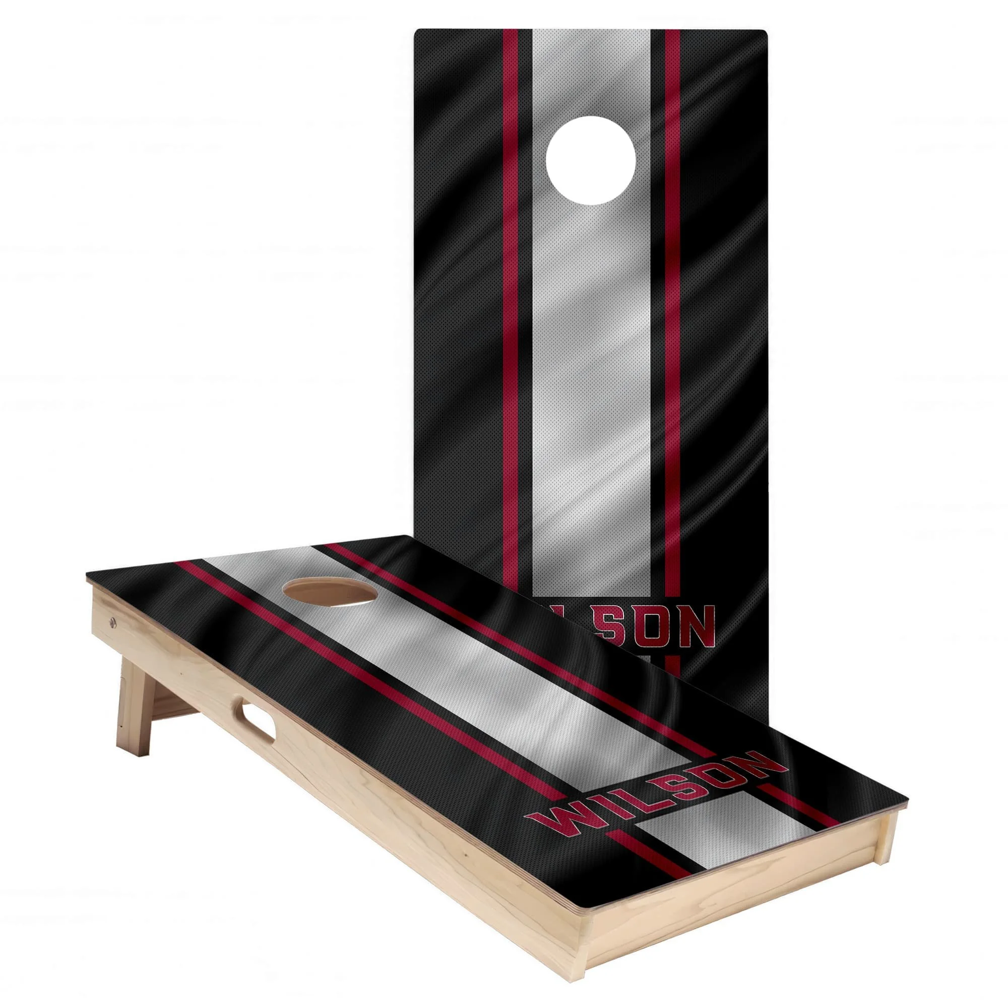 Personalized Arizona Cardinals Colors (Alternate) custom jersey texture Cornhole board wrap sticker decal set