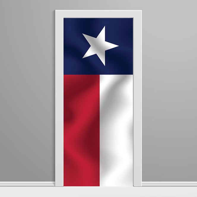 Texas Flag Door wrap