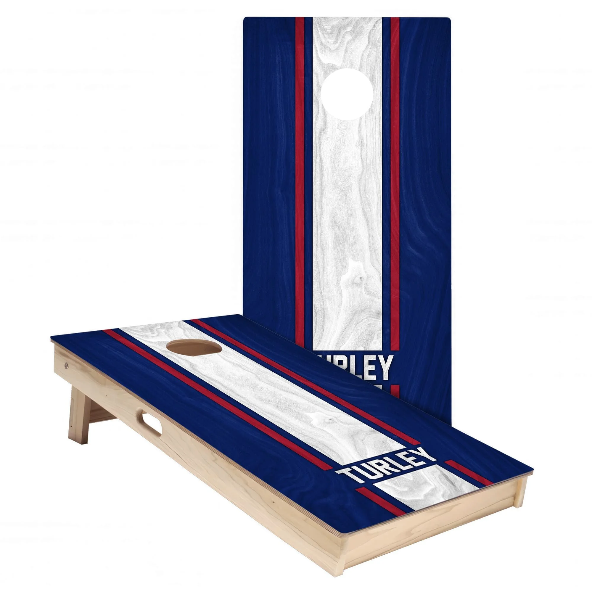 Giants Colors (Home) Personalized Cornhole Board Wrap Set
