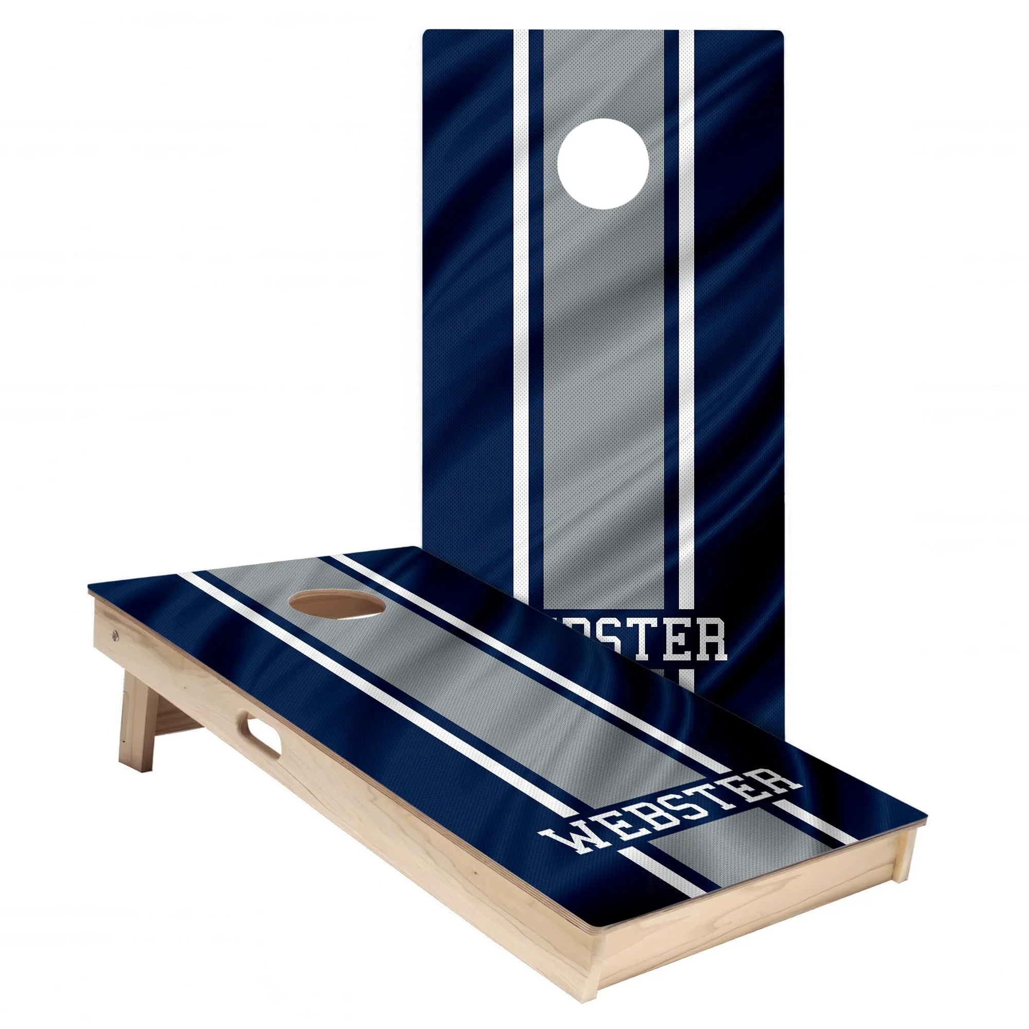 Personalized Dallas Cowboys Colors (Away) custom Cornhole board wrap sticker decal set