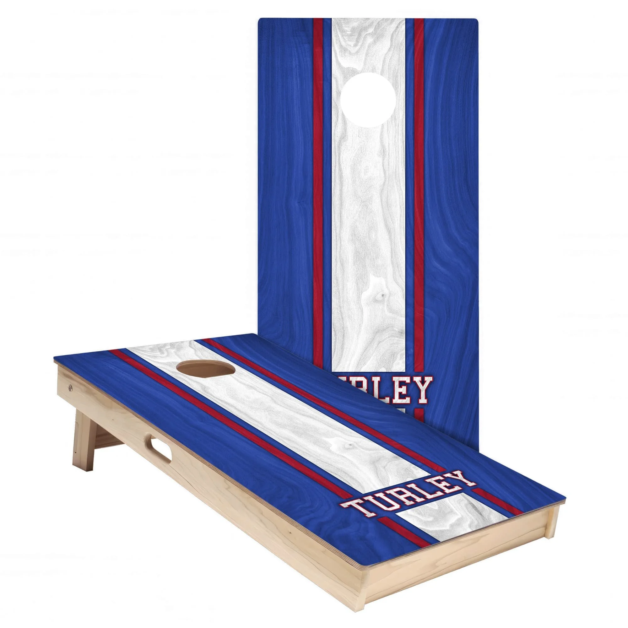 Giants Colors (Throwback) Personalized Cornhole Board Wrap Set
