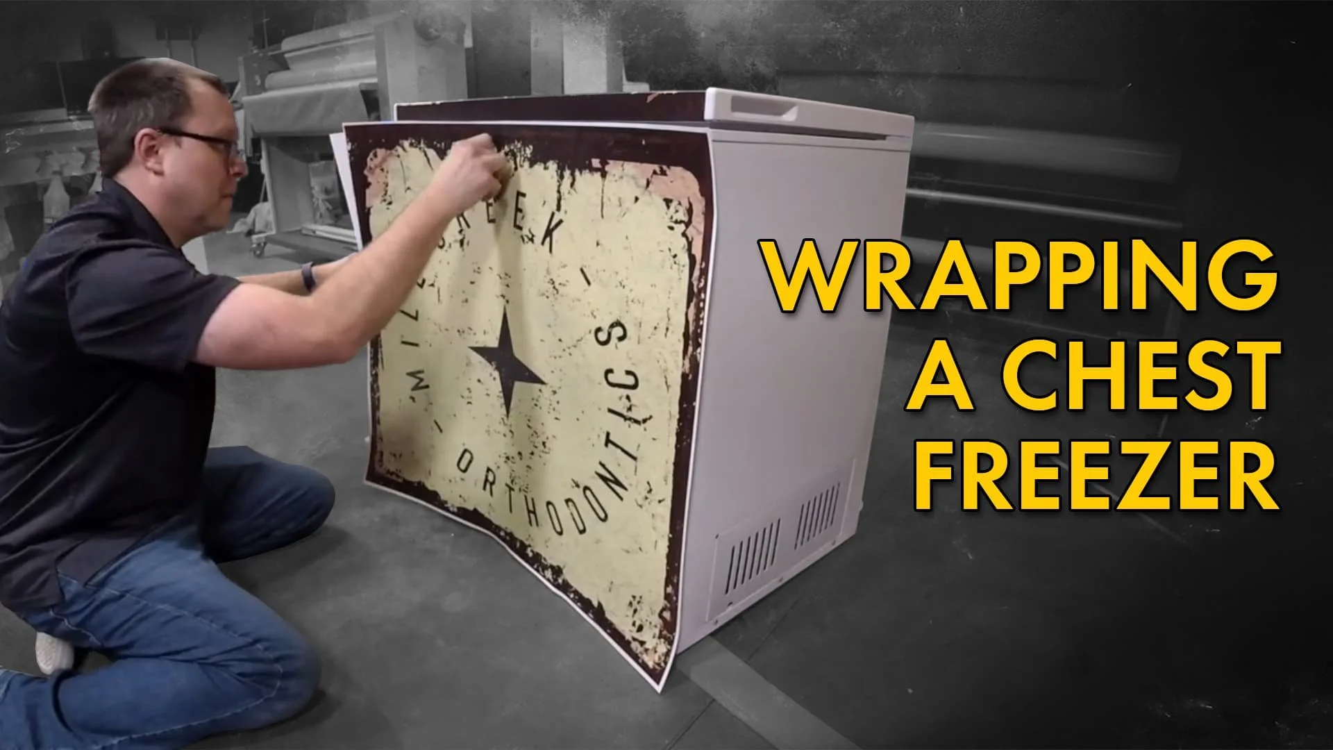 Chest Freezer Custom Printed Vinyl Wrap Product Info