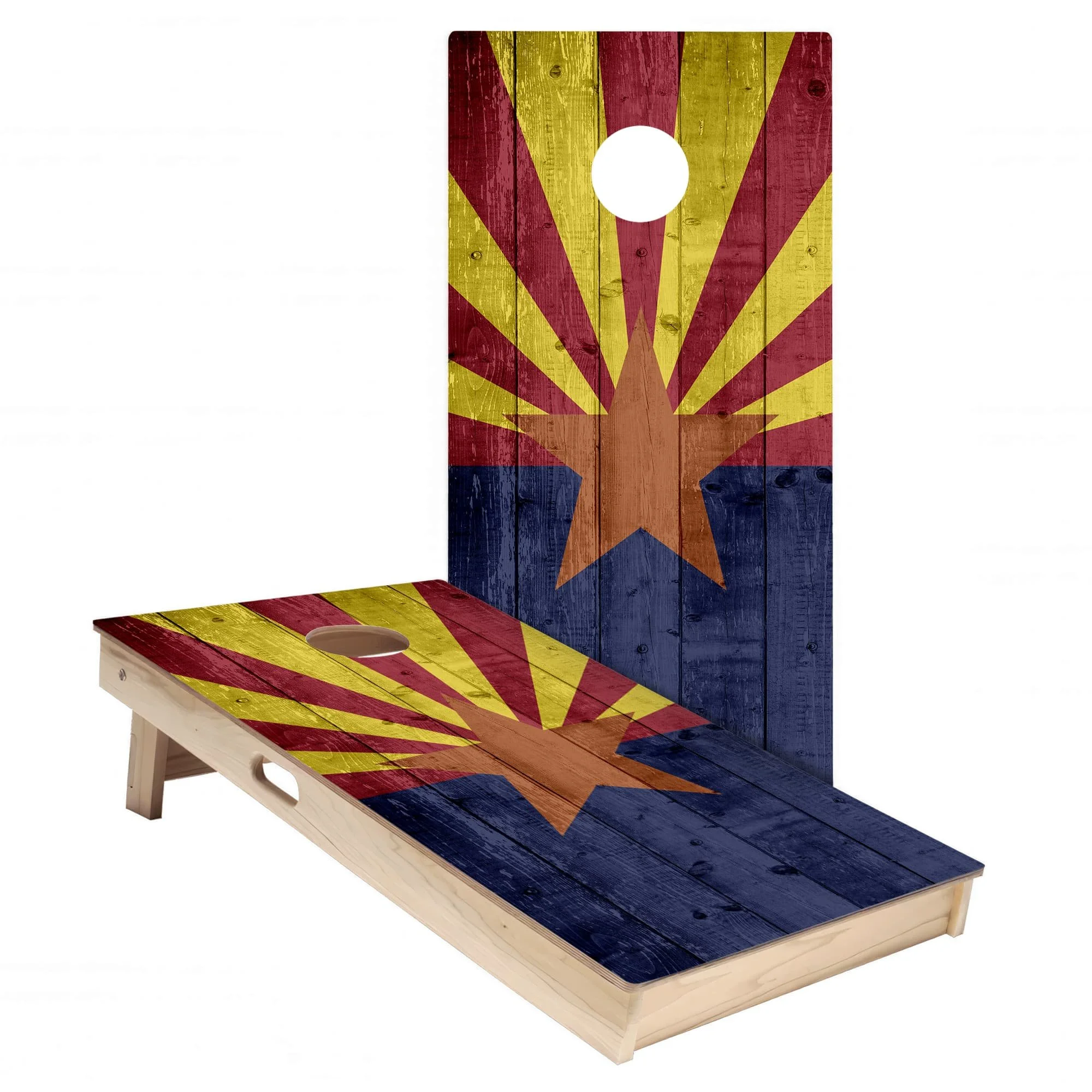 Arizona State Flag Cornhole Board Wrap Set