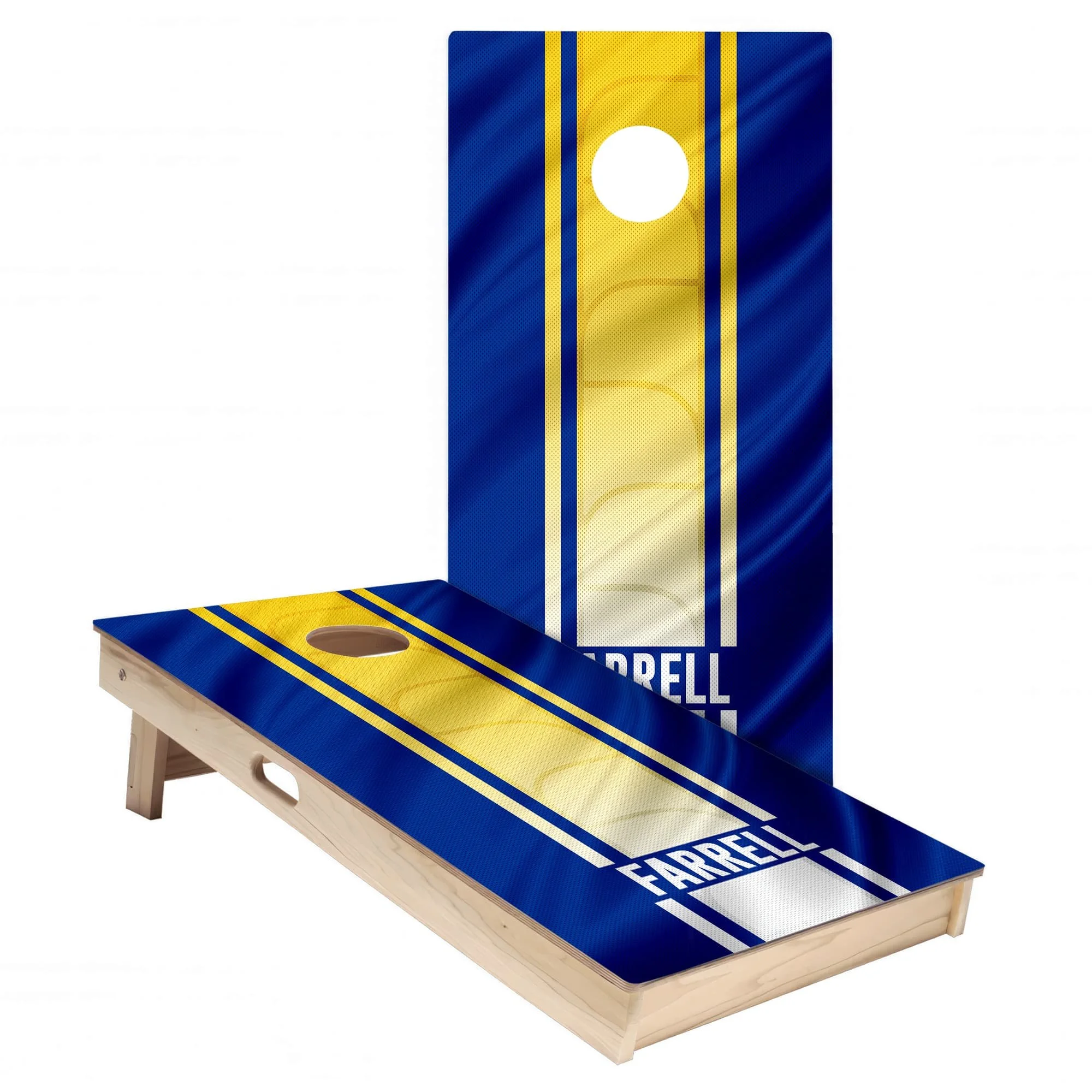 Personalized Los Angeles Rams Colors (Home) custom jersey Cornhole board wrap sticker decal set