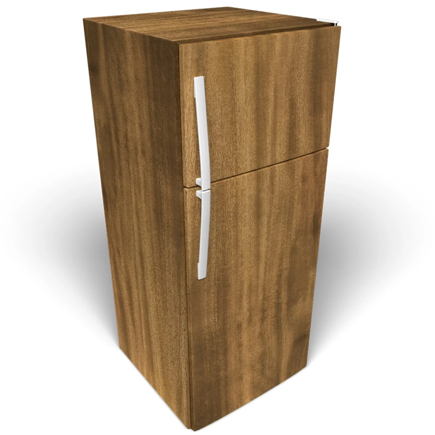 Harvest Stain Elm Slab Refrigerator Wrap
