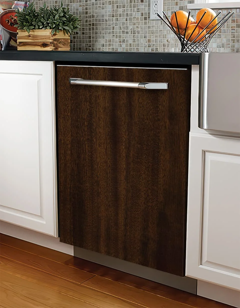 Dark Elm Slab Dishwasher Wrap
