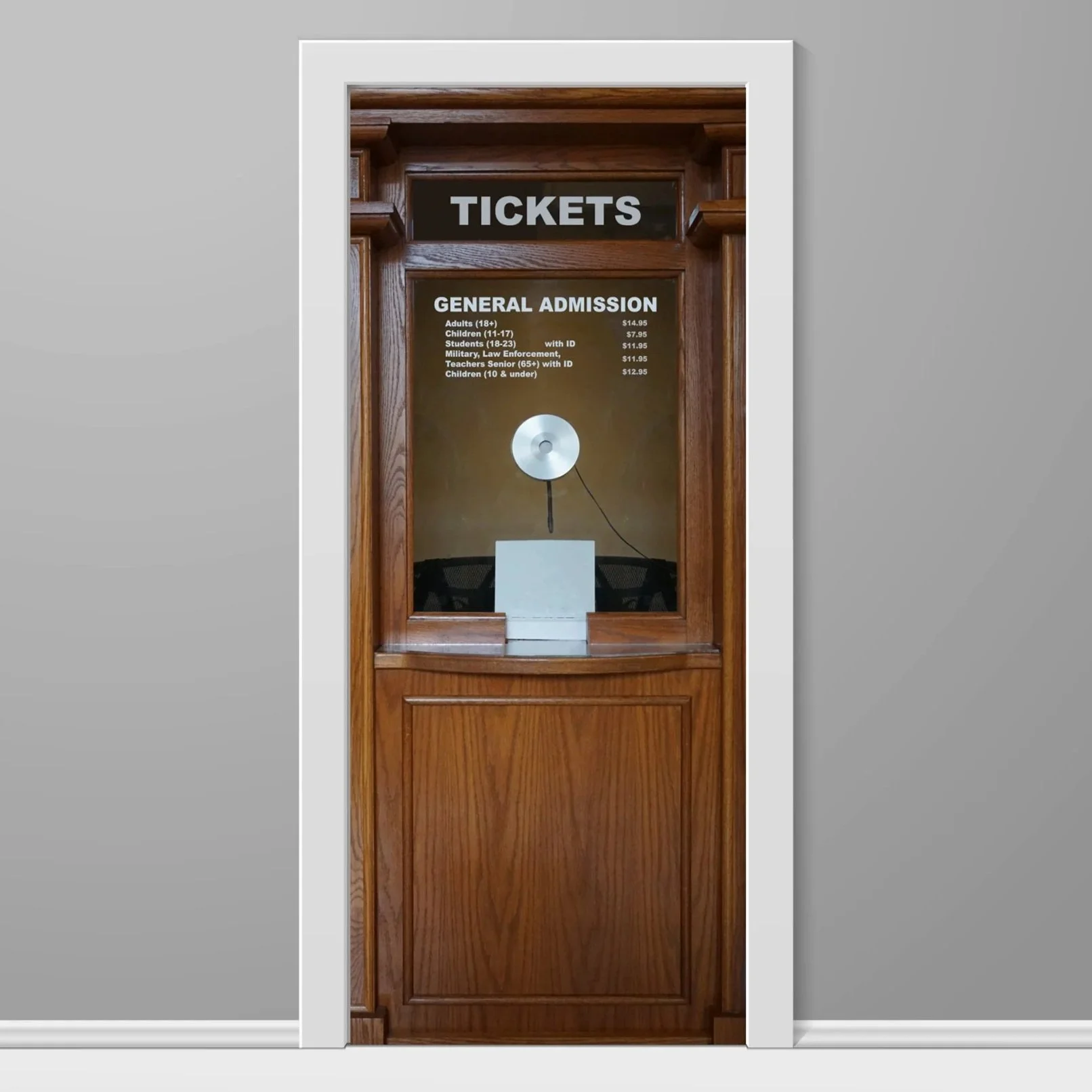 Ticket Booth Door Wrap