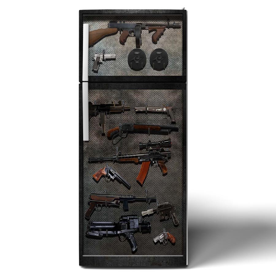 Armory Wall Vinyl Refrigerator Wrap