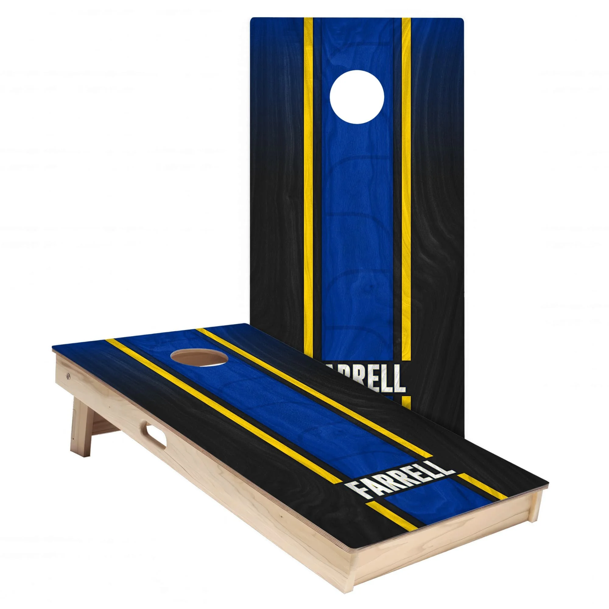 Rams Colors (Rival) Personalized Cornhole Board Wrap Set