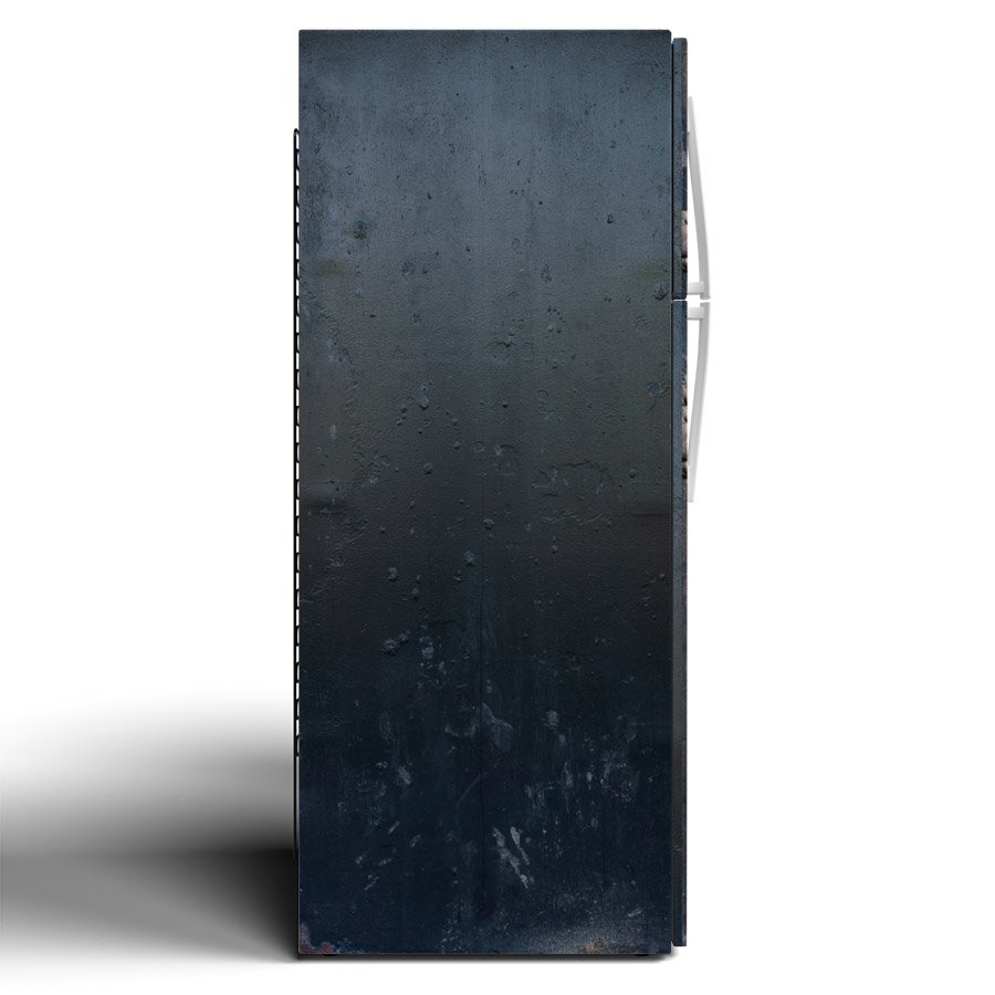 Black Metal Old Military Refrigerator Wrap Side