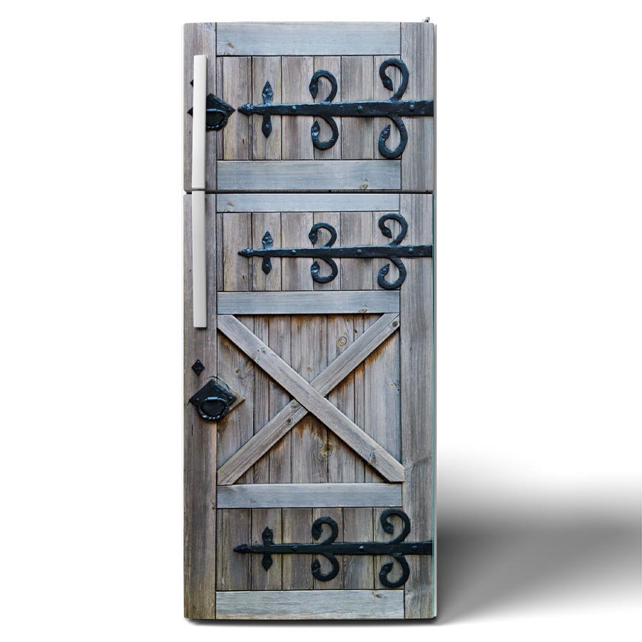 Old Barn Door Vinyl Stack Refrigerator Wrap Front.jpg