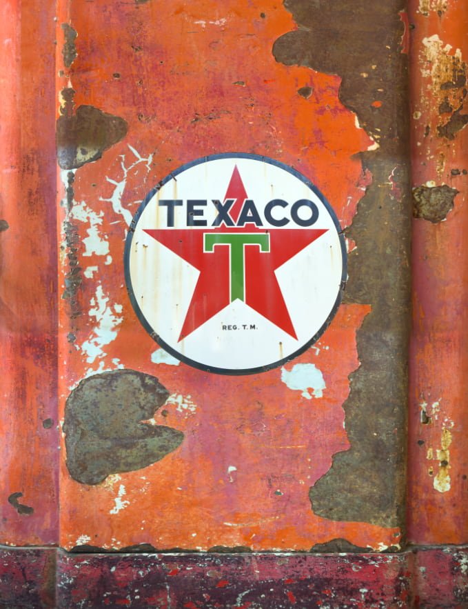 Retro Rustic Gas Pump Refrigerator Wrap Fridge door Texaco