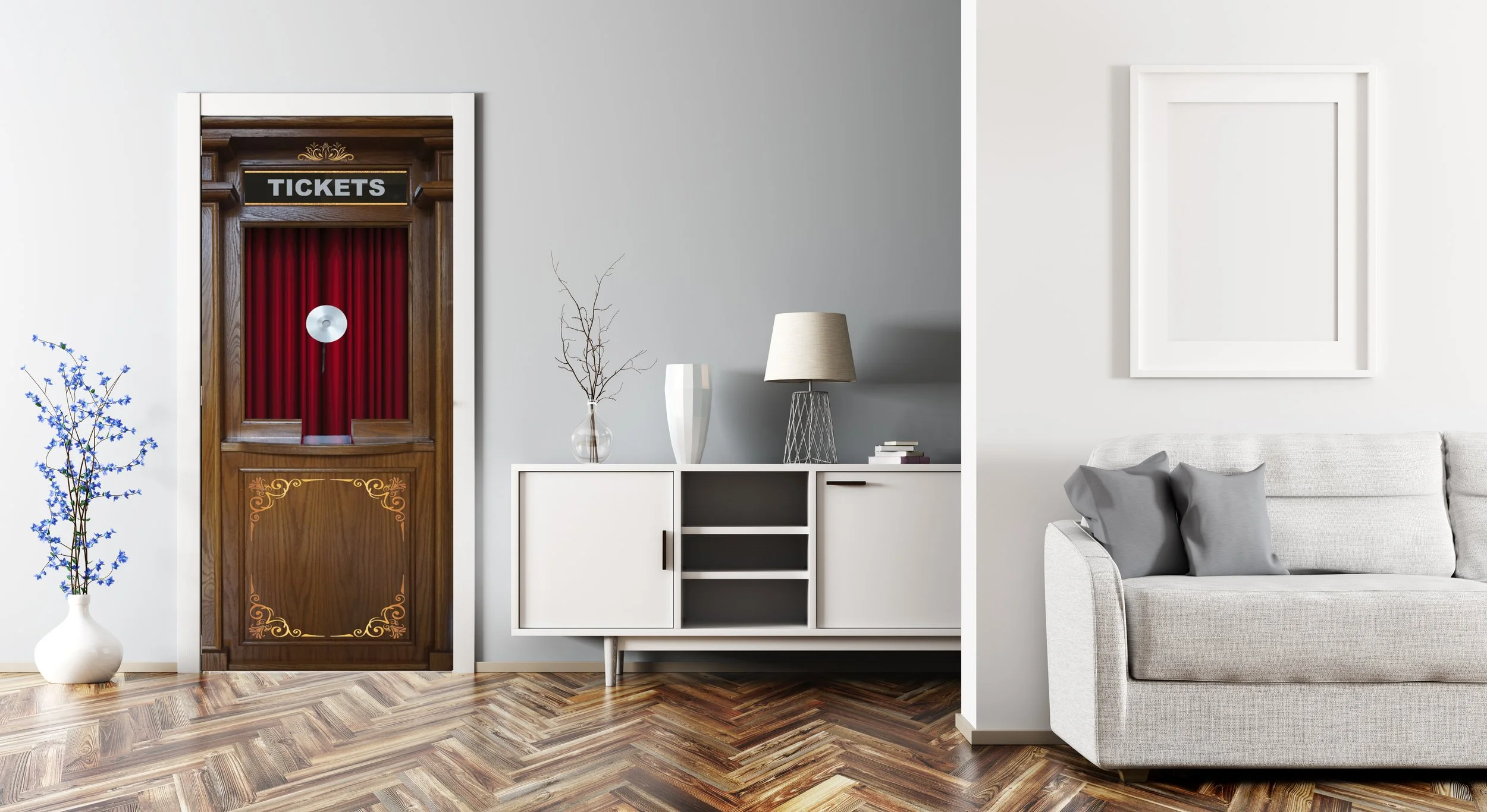 Ticket Booth Door Wrap with Red Curtain GoldL.jpg
