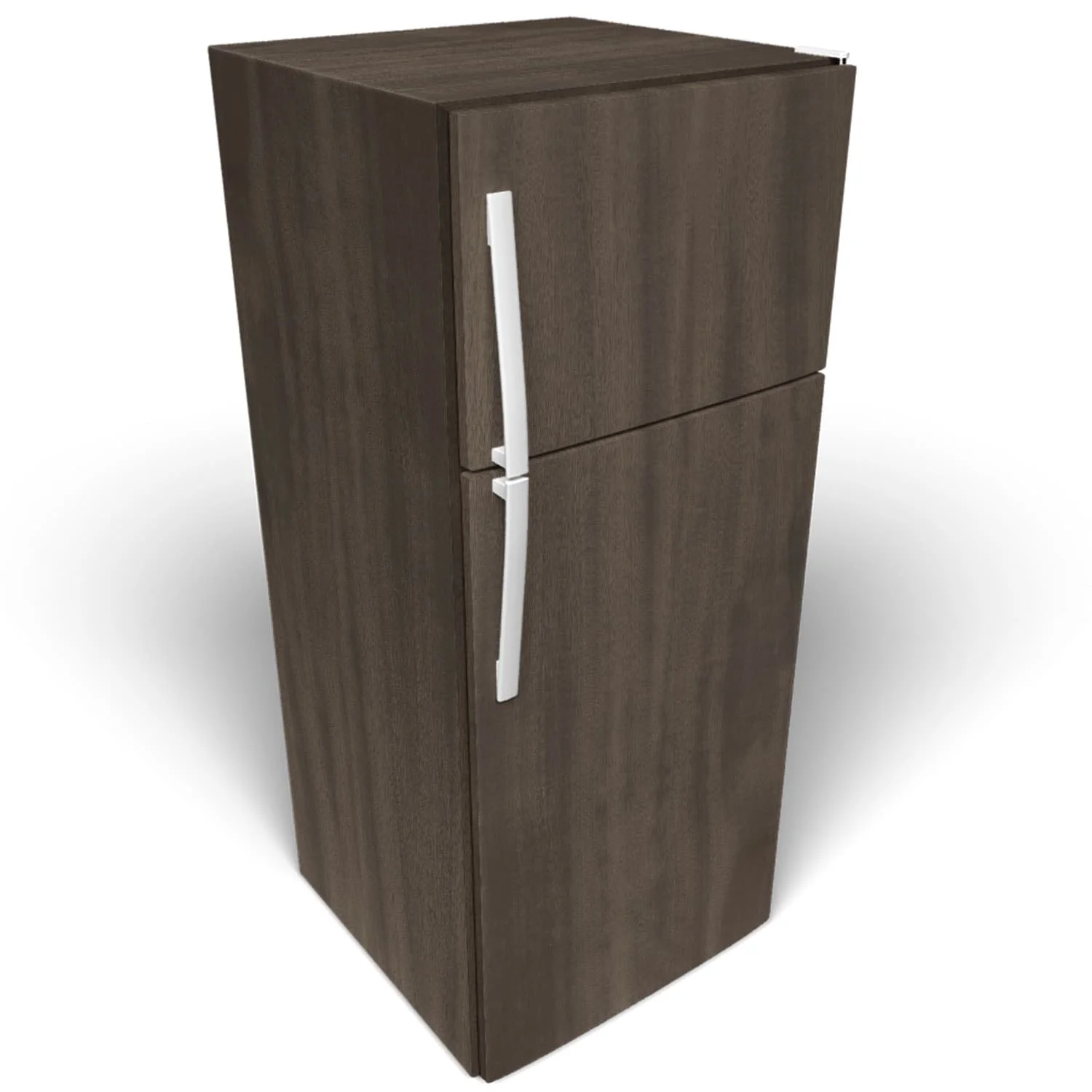 Driftwood Stain Elm Slab Refrigerator Wrap