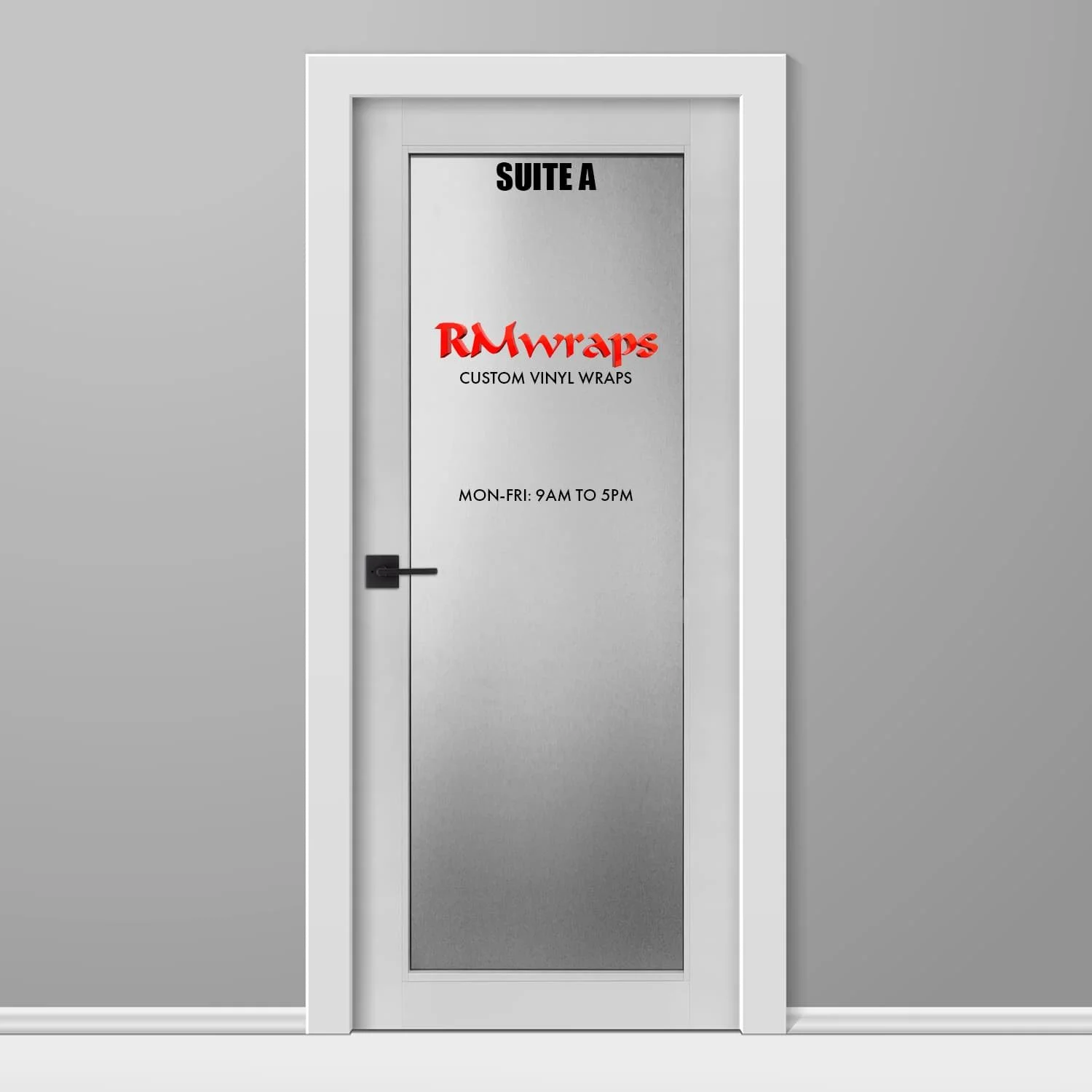 Frosted Glass Customizable Door Wrap