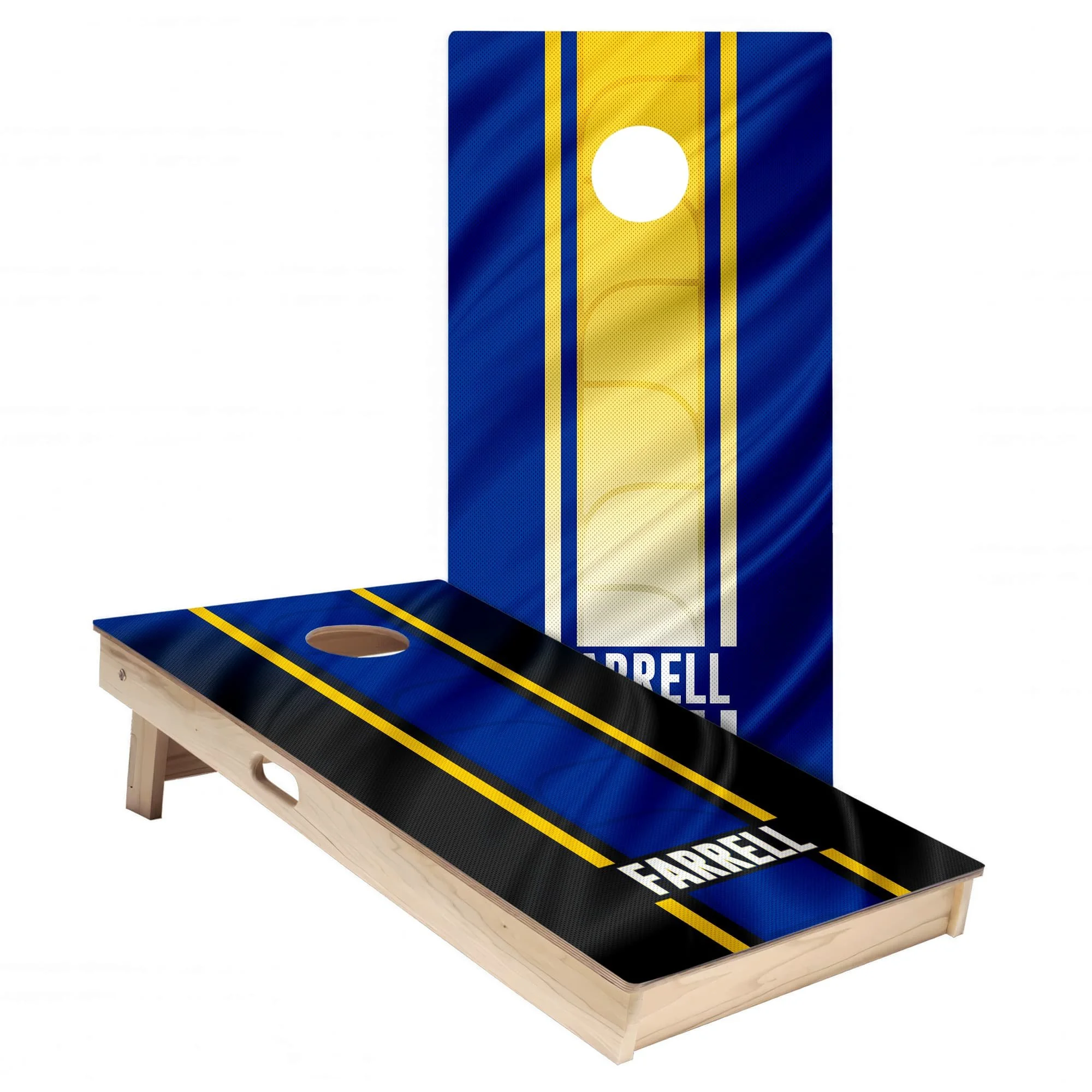 Personalized Los Angeles Rams Colors (Home + Rival) custom jersey Cornhole board wrap sticker decal set