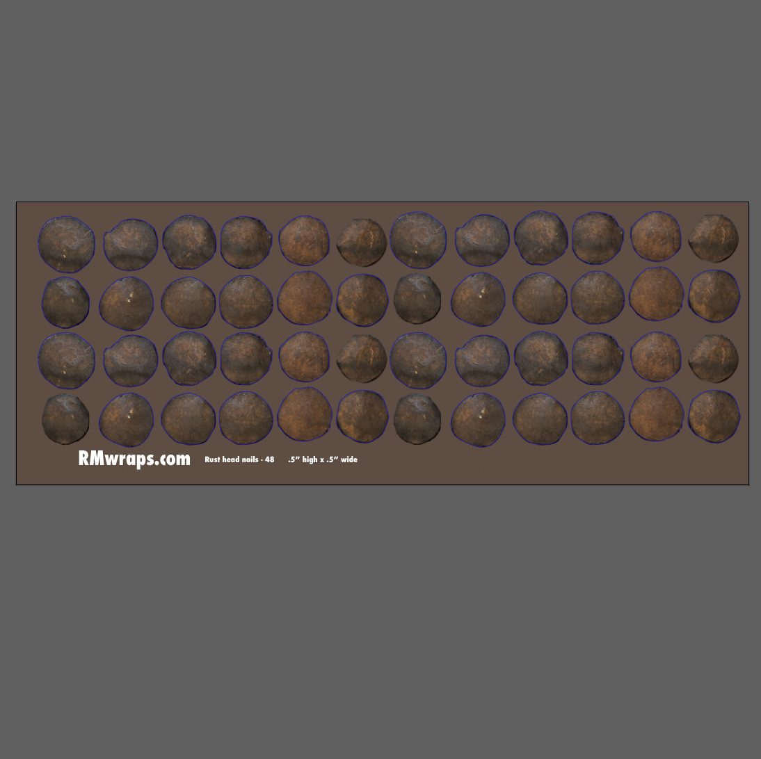 Rust head nails Stickers