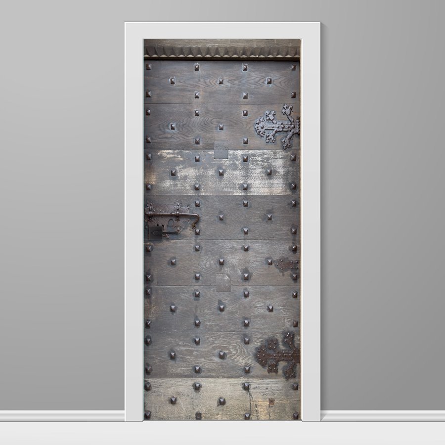 Old Wooden Door With Heavy Iron Studs and Rustic Hardware left handle.jpg