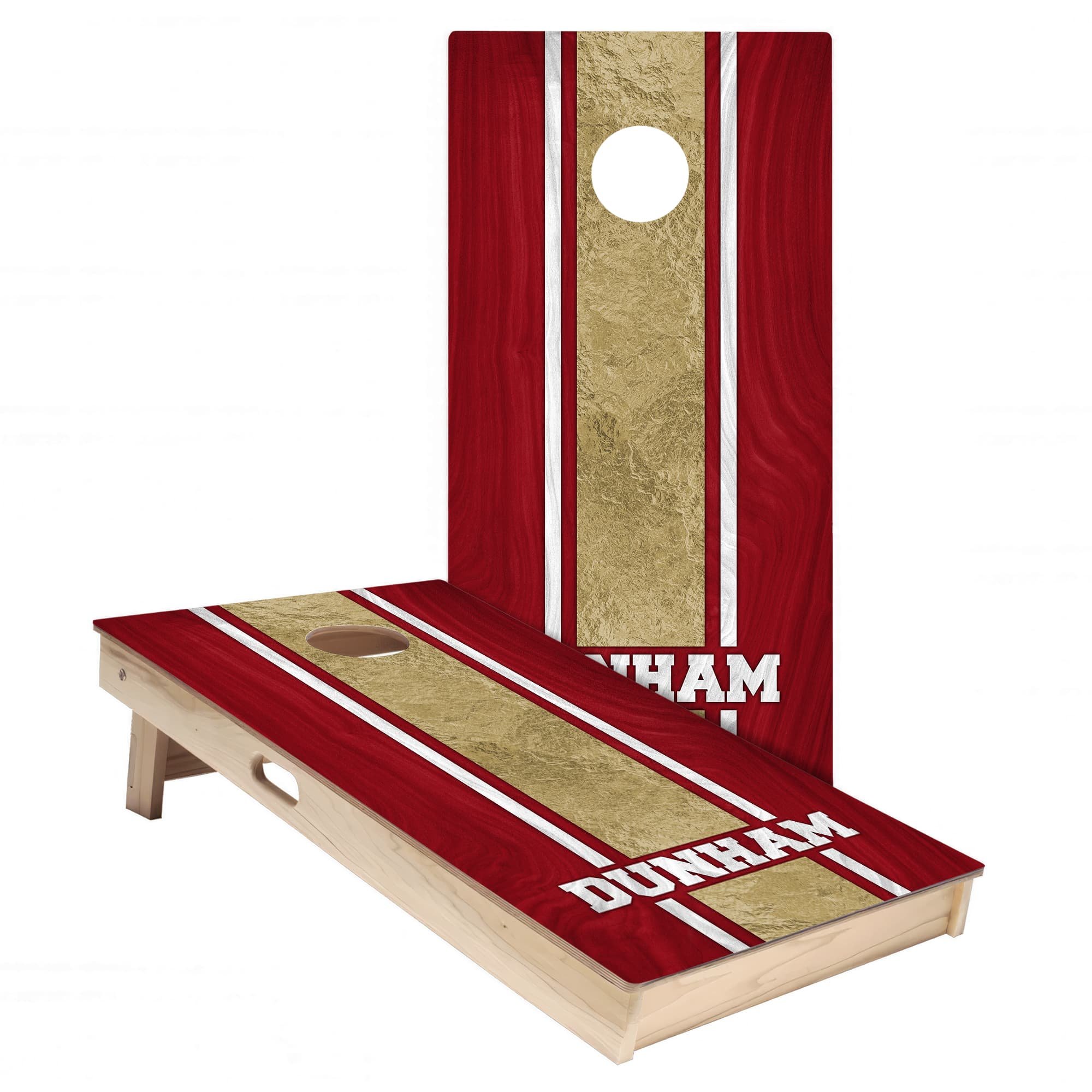 San Francisco Colors (Home) Personalized Cornhole Board Wrap Set
