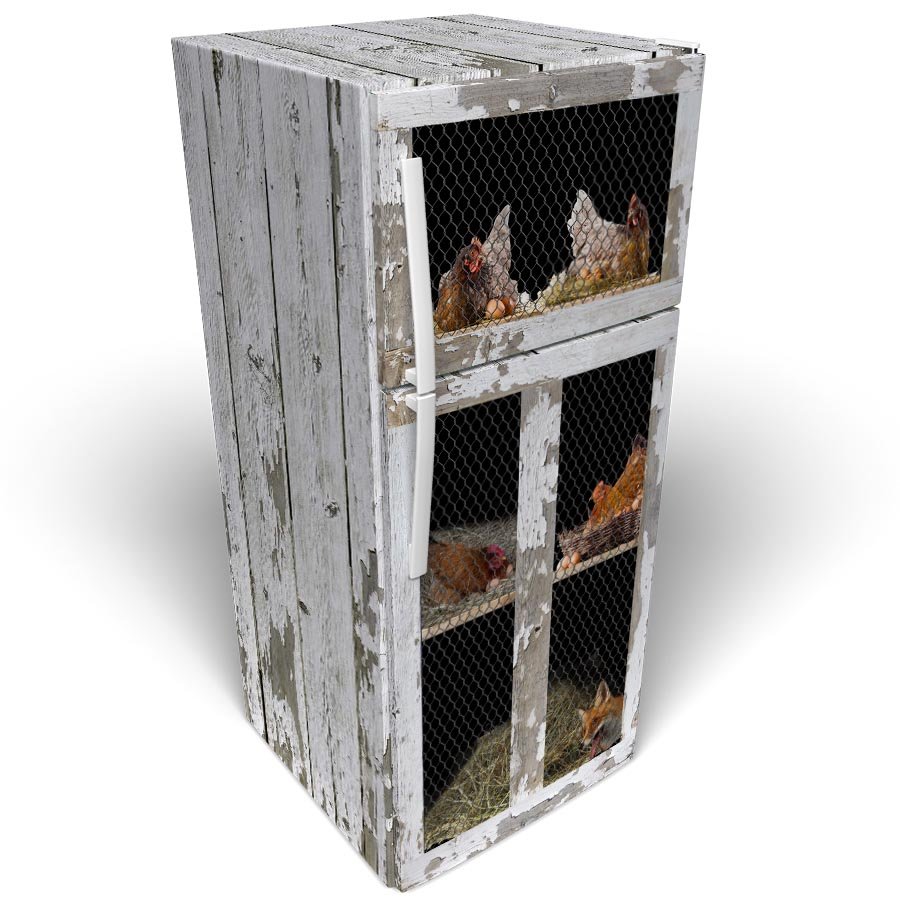 Chicken Coop Rustic Vinyl Refrigerator Wrap 45.jpg