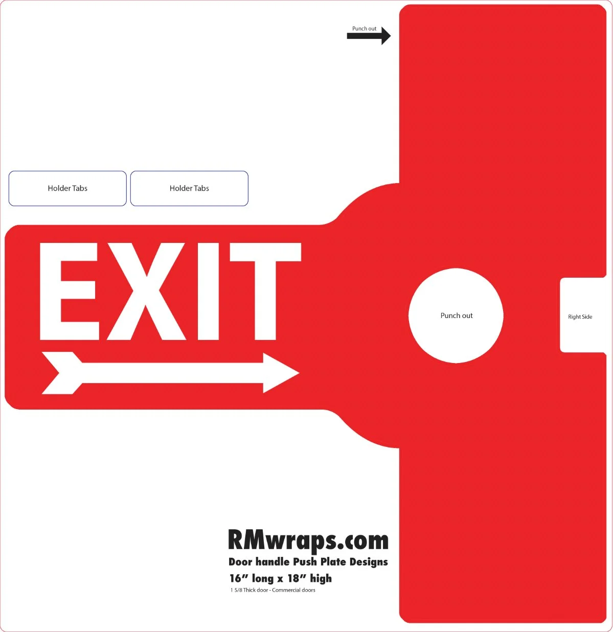 Exit - Decorative Push Plate Wraps
