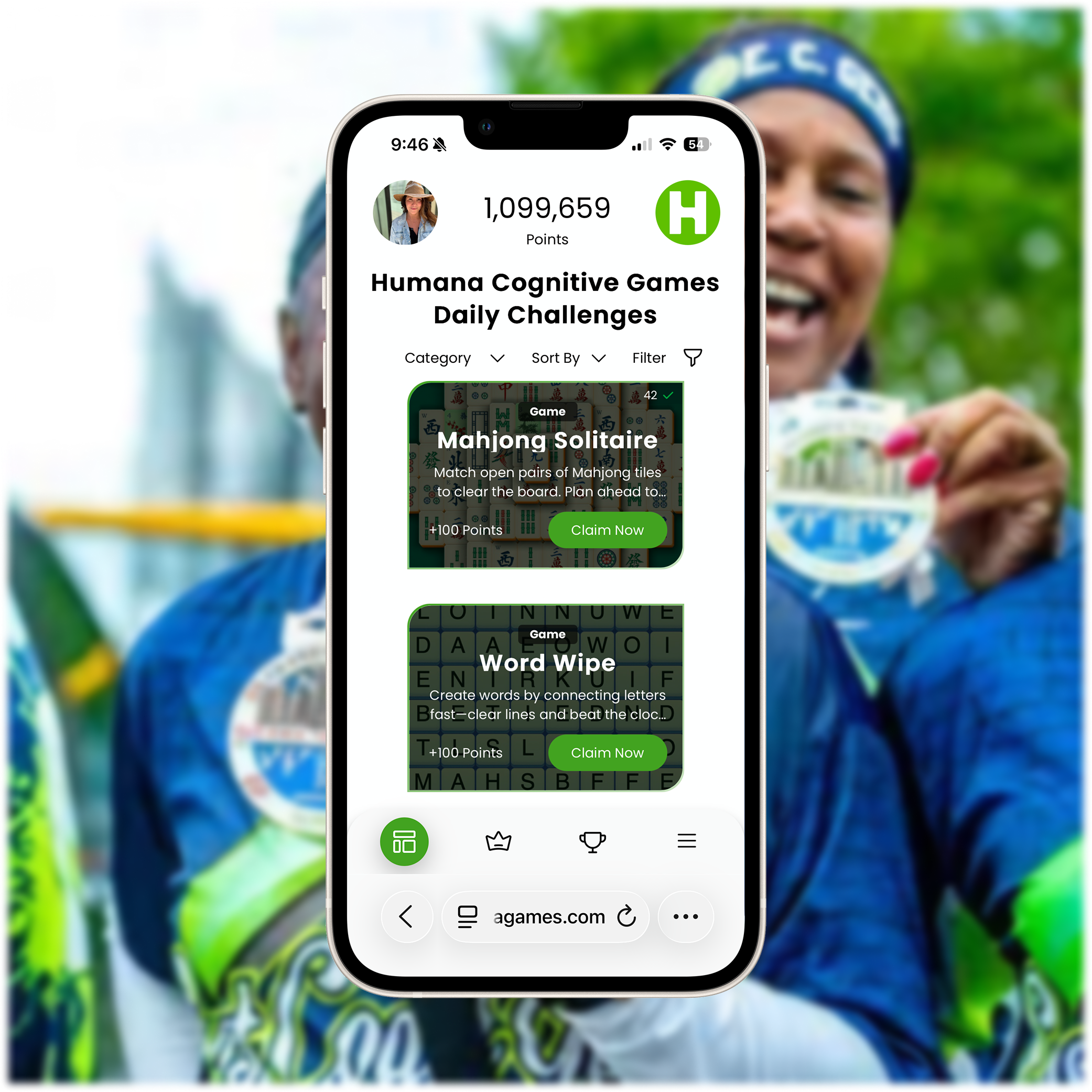 Humana Cognitive Games. Consumer-facing engagement and UGC app