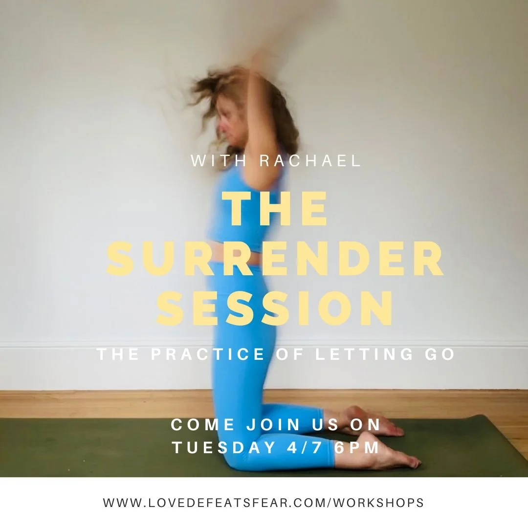 ✨The Surrender Session✨
A Practice of Letting Go

An invitation to release what you&rsquo;ve been holding.

In this guided somatic experience, we move through shaking, freeform movement, breath, meditation, and deep rest&mdash;allowing the body to un