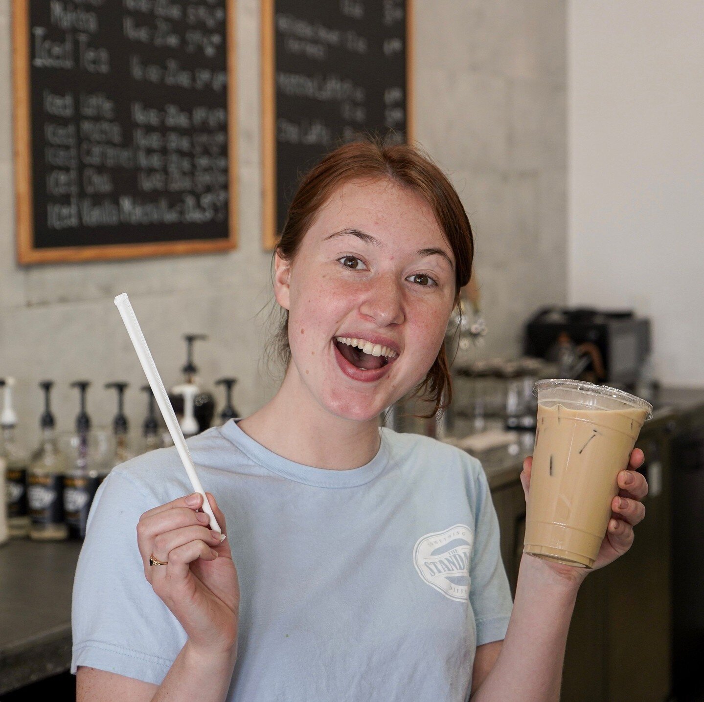 A great Saturday starts with an iced latte. Bree knows what's up!