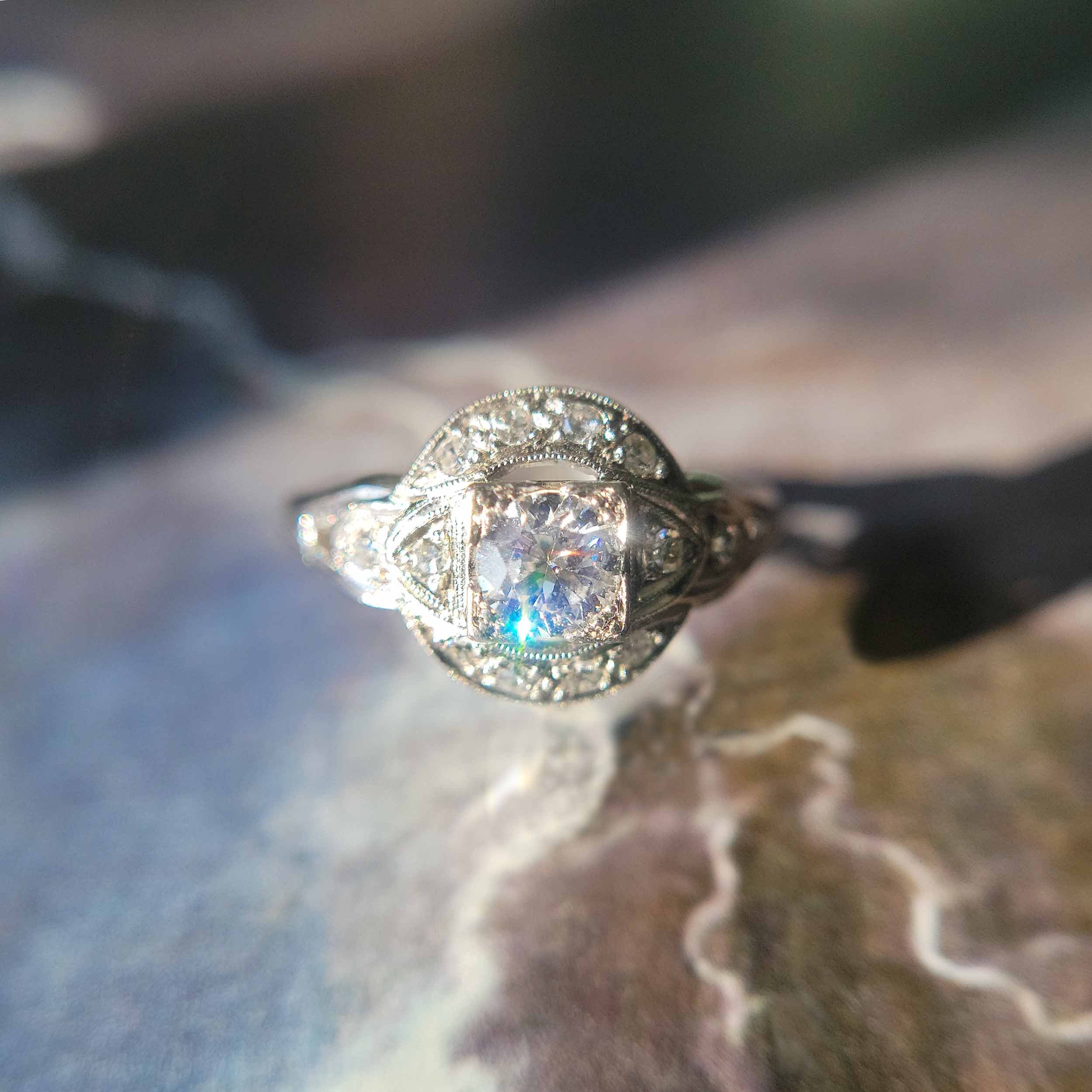 LAELIUS Antiques – Edwardian Diamond Cluster Ring