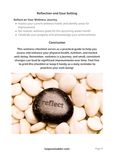 Reflection and Goal--Setting.