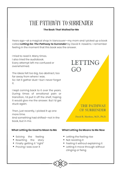 The Pathway to Surrender.