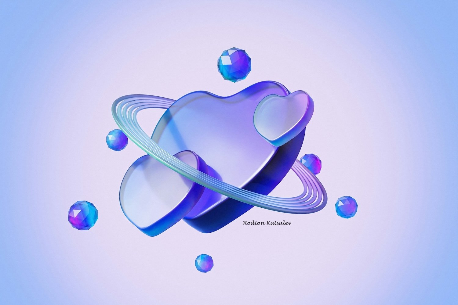 A graphic of hearts, orbs and a ring representing a love and science connection for women over 55.