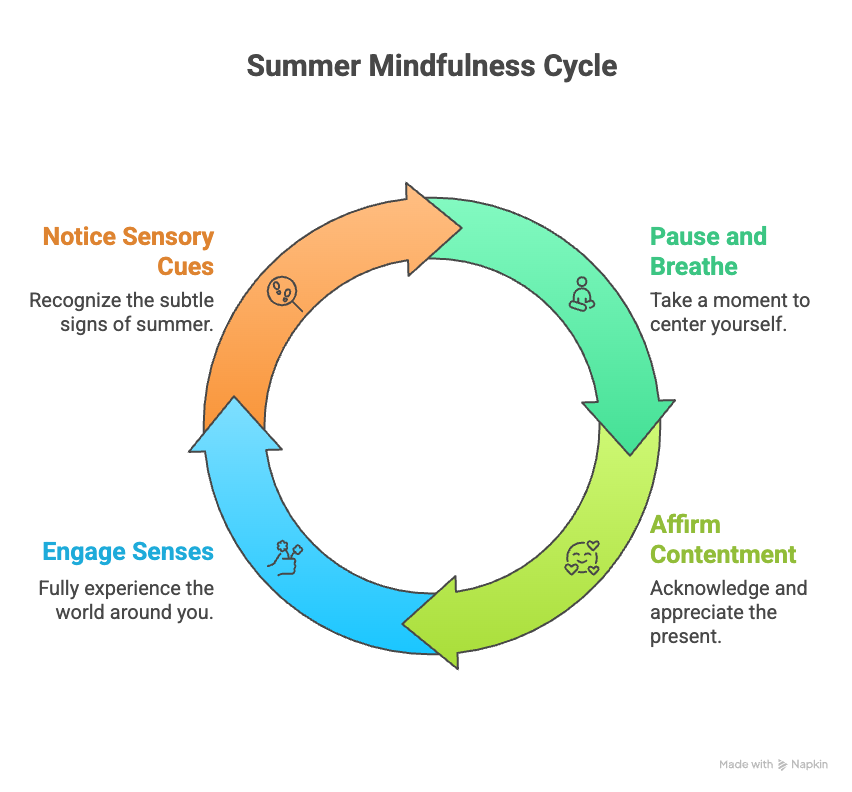 An infographic about the summer mindfulness cycle.