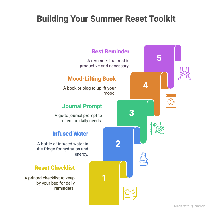 An infographic about building your summer reset toolkit.