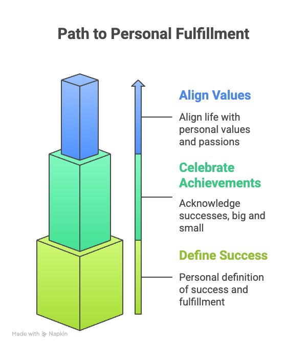An infographic about the path to personal fulfillment.