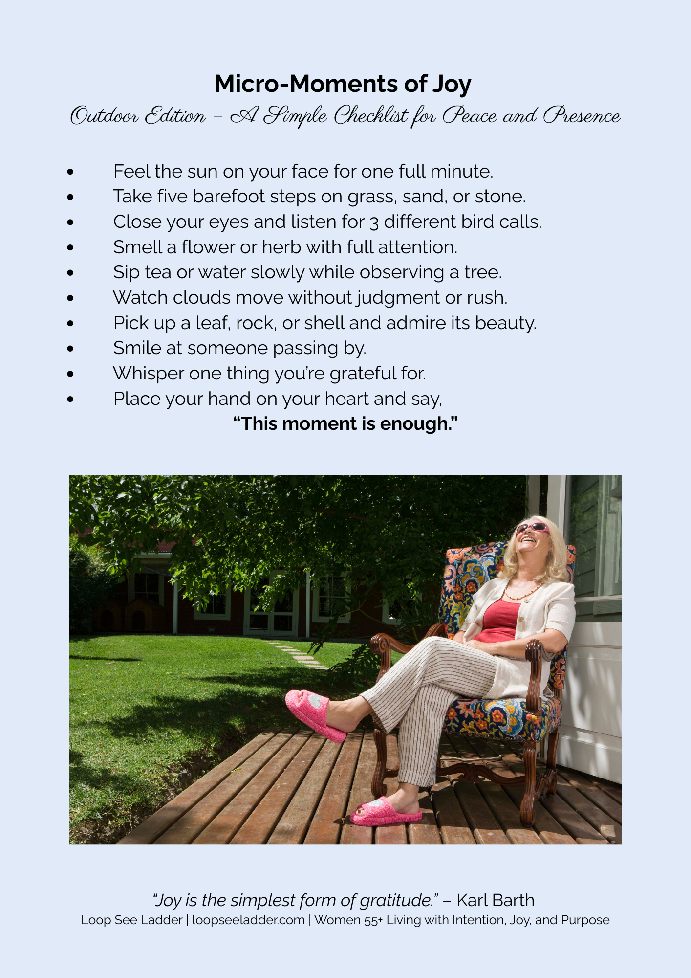A micro-Moments Joy Checklist