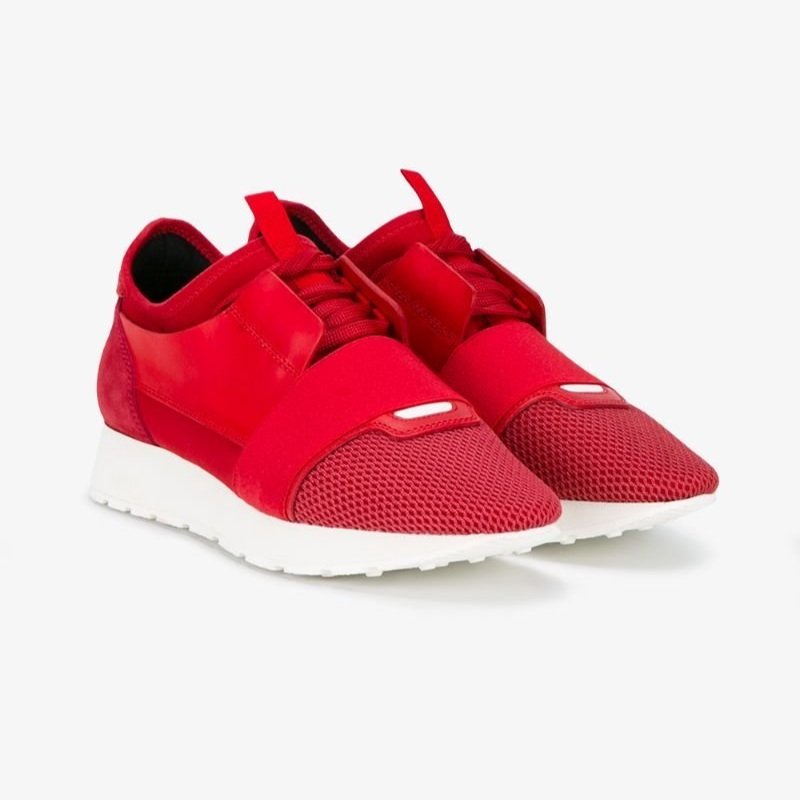 BALENCIAGA Red Race Runner Sneakers Size 41 — STYLED UNDER