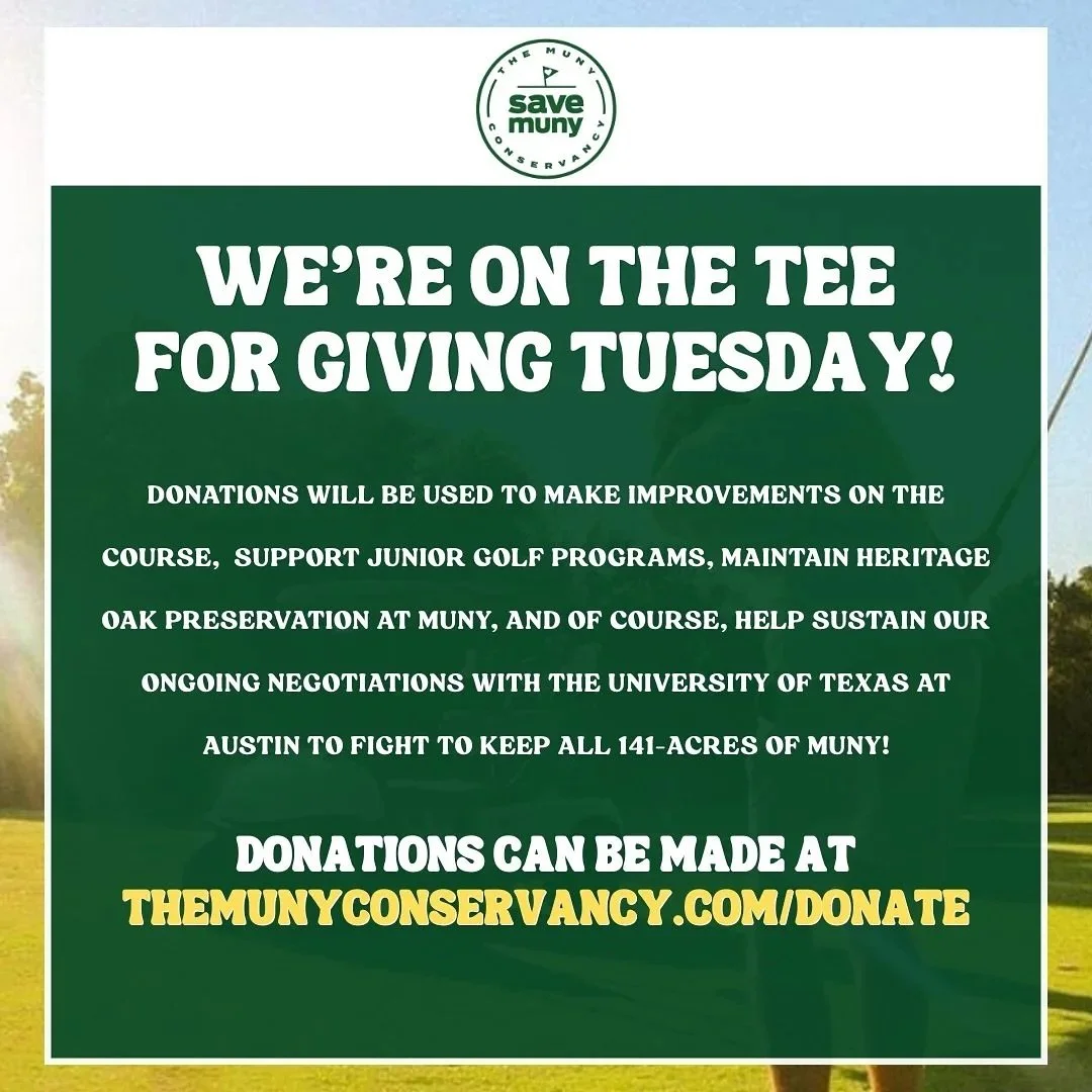 Happy #GivingTuesday! Today, December 2, is Giving Tuesday, a global day of generosity. All donations to Save Muny will directly support the course we love through preservation, restoration, education, and advocacy. Donations will be used to make imp