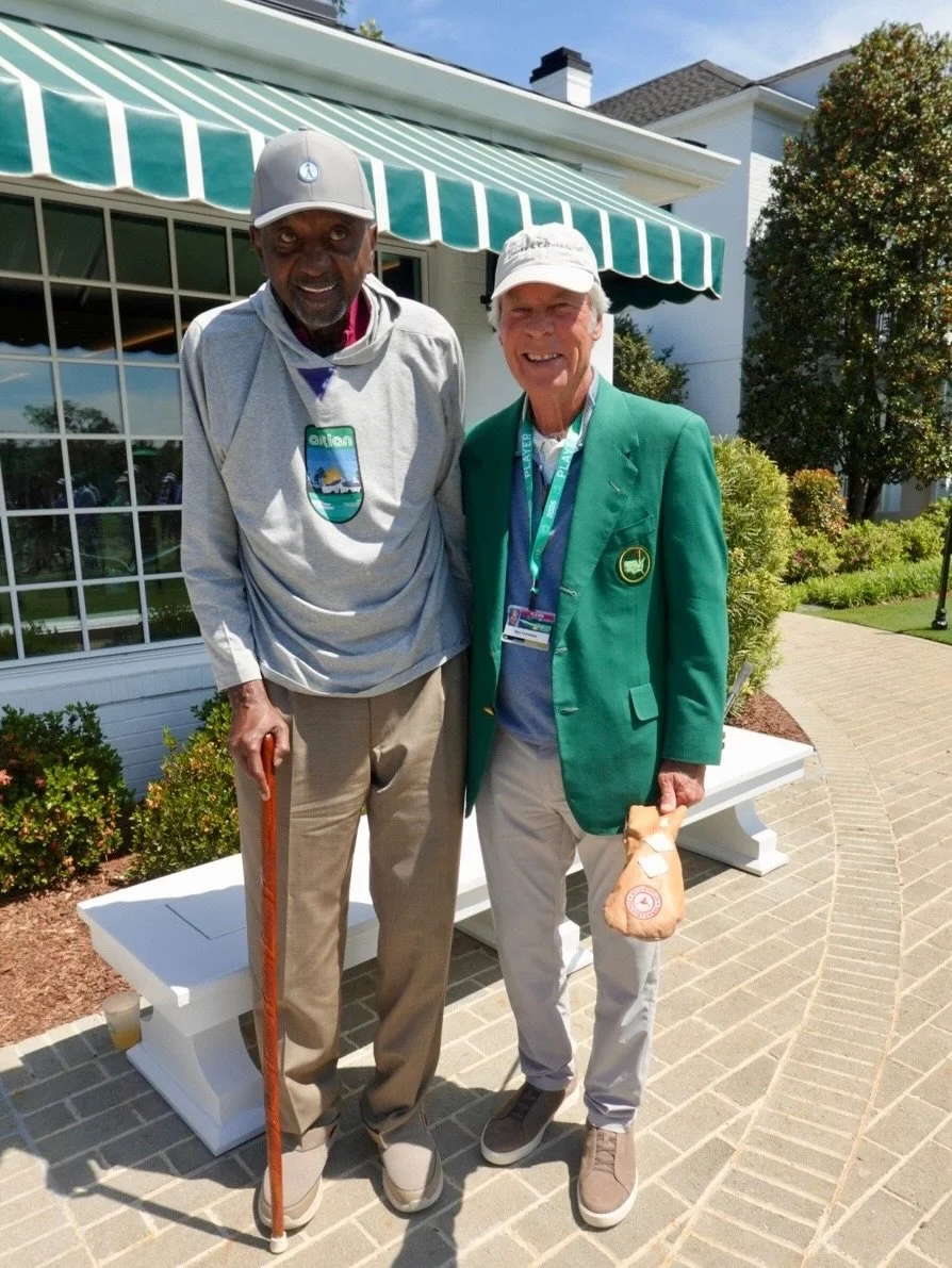 Live from The Masters ⛳️ Two-Time Masters Champion and Muny Conservancy Co-Chair, Ben Crenshaw alongside his longtime Caddy and friend, Carl Jackson! 

Jackson and Crenshaw worked together for 39 Masters Tournaments, becoming one of the most iconic p