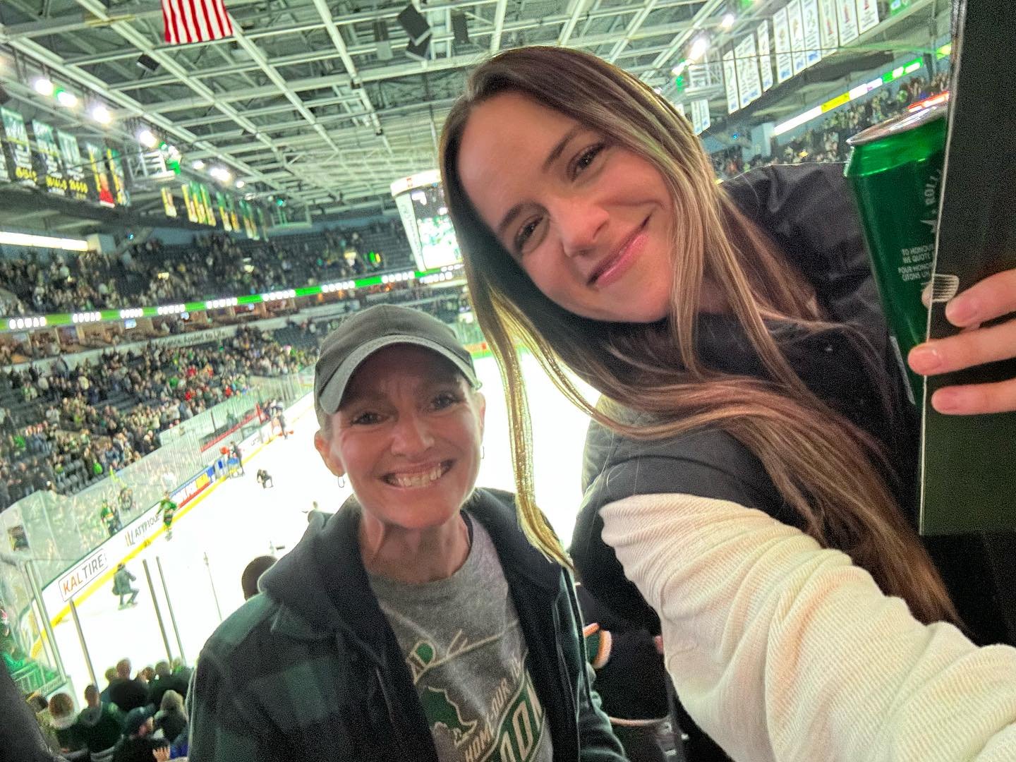 We crashed my parents date night, and I&rsquo;m not even ashamed about it 💚🤍🖤 🏒